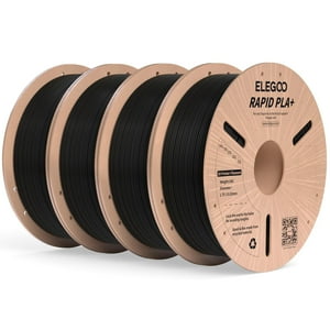 Filamento Para Impresora 3D Elegoo Rapid Pla Plus, 1,75 Mm, Negro, 4 Kg