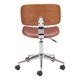 thumbnail image 4 of Silla de oficina Zuo Duravel marrón de piel sintética ajustable, 4 of 9