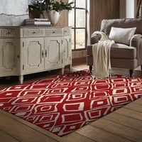 Masel - Alfombra Shaggy Anat3 1.60X2.30 Rojo