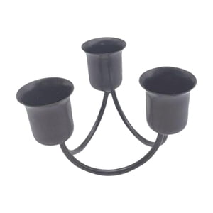 Bothyi - Portavelas De Pilar Candelabro Decorativo 3 Brazos Candelabro Adorno De Escritorio Negro