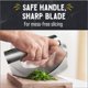thumbnail image 3 of Herramienta para picar ensaladas, cuchillo de mezzaluna de chef a cuadros, inoxidable, 3 of 9