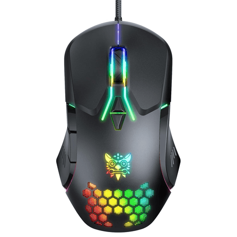 Mouse Gamer Onikuma Cw902 Rgb 6400 Dpi 7 Botones Programables Alámbrico Negro