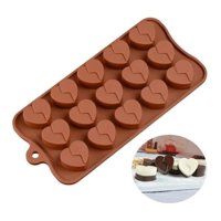 Genérico - Moldes De Silicona Moldes Para Chocolates Corazon Partido