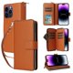 thumbnail image 1 of Funda Cartera con Cremallera y Correa para iPhone 14 Pro Max Soporte y Tarjetero Marrón, 1 of 6