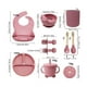 thumbnail image 2 of Set Cubiertos Silicona Libre BPA Antideslizante Rosado, 2 of 2
