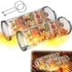 thumbnail image 1 of 2PCS Rolling Grill Cestas para parrilla al aire libre, huevo Accesorios-Set incluye tenedor, gancho y cepillo de aceite-304g acero inoxidable-regalos perfectos para papá, camping debe tener,, 1 of 3