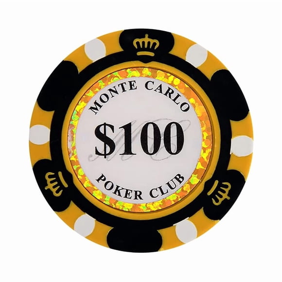 Chips de póquer JIESITE Monte Carlo, 14 g, arcilla, paquete de 50