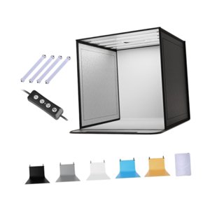 Bothyi - Caja De Luz Para Fotografía Caja De Luz Profesional Para Fotografía De Objetos Pequeños Joyas Profesionales 40Cm 4 Luces Con Regulador