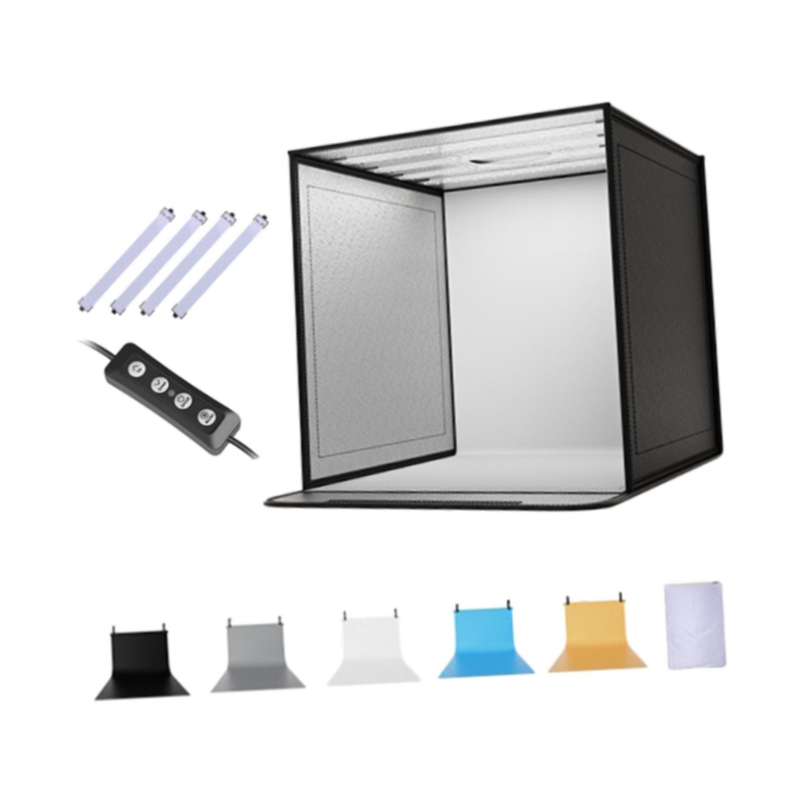 Bothyi - Caja De Luz Para Fotografía Caja De Luz Profesional Para Fotografía De Objetos Pequeños Joyas Profesionales 40Cm 4 Luces Con Regulador