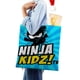 thumbnail image 4 of Ninja Kids Bolso de tela con estampado de lienzo para mujer, bolsa de compras reutilizable y estética, con cremallera interior, regalo para mujer, 35 × 40 cm., 4 of 6