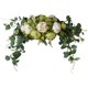 thumbnail image 2 of Arco Flor Falsa Flores Hechas A Mano Telón De Fondo Con Hojas Verdes Hogar Decorativo Verde, 2 of 5