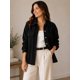 thumbnail image 1 of Chaqueta Mujer Cotelé Oversize Con Elástico Ajustable negro Talla Única, 1 of 2