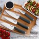 thumbnail image 3 of Juego de cuchillos de chef KitchenAid gris carbón, 4 piezas, 3 of 6