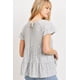 thumbnail image 2 of CCWHOLESALESCLOTHINGS Top de Manga Corta con Volantes y Estampado Texturizado de Lunares, Multicolor (Talla Grande para Mujer), 2 of 5