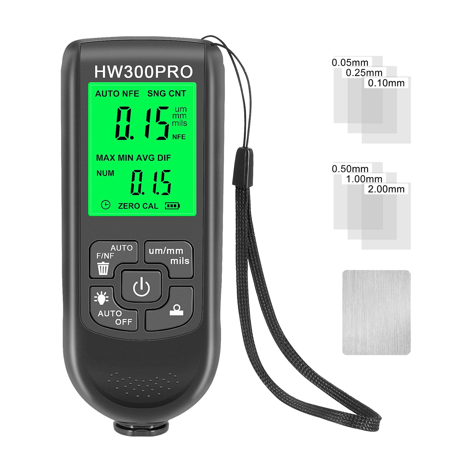 Ioensy - Medidor De Espesor De Revestimiento Pantalla Digital Profesional Para Automoción Negro