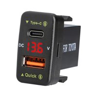 Magideal - Cargador De Coche Carga Rápida Múltiples Protecciones Protección Contra Sobrecorriente Sobrecarga Luz Roja 40X22Mm