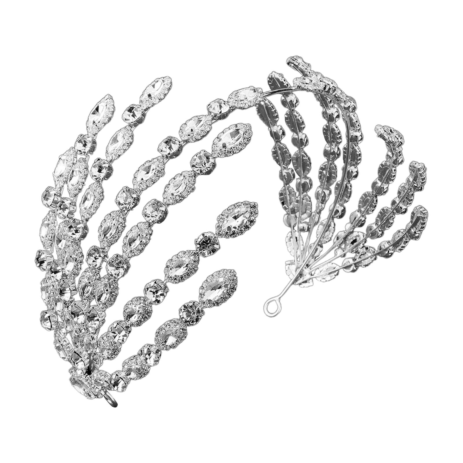 Magideal - Diadema Nupcial Para Boda, Decoración De Aro Para El Pelo De Novia, Tocado Elegante Para Damas De Honor, Banda Para El Pelo Para Celebración Navideña, Estilo C