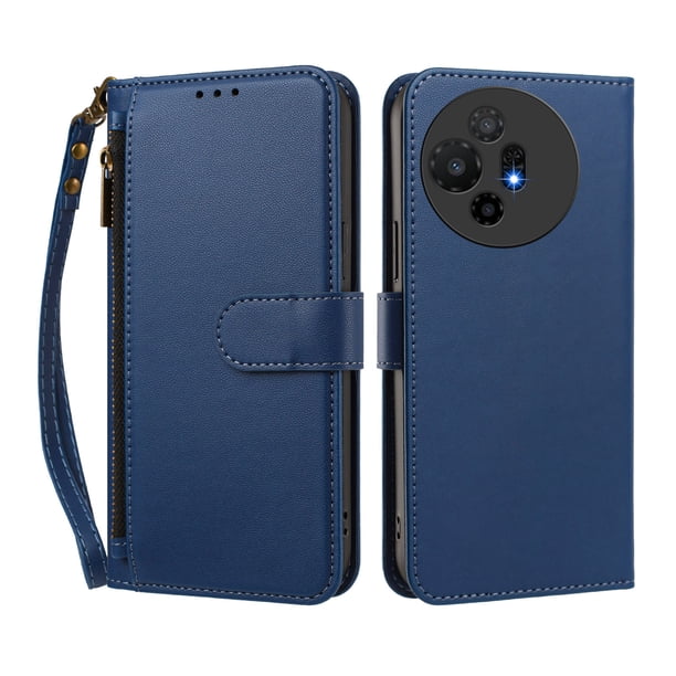 Funda Tipo Billetera para TCL 50 XL/50 XL NxtPaper 5G con Soporte y Bolsillo con Cierre Azul profundo
