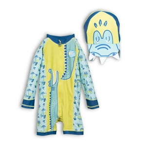 Traje De Baño Bebe Niño Verde Pillin