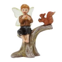 Magideal - Adorno De Micropaisaje, Estatua De Jardín De Hadas En Miniatura, Escultura De Hada Ardilla, Estatuilla De Hadas En Miniatura Para Jardín Al Aire Libre