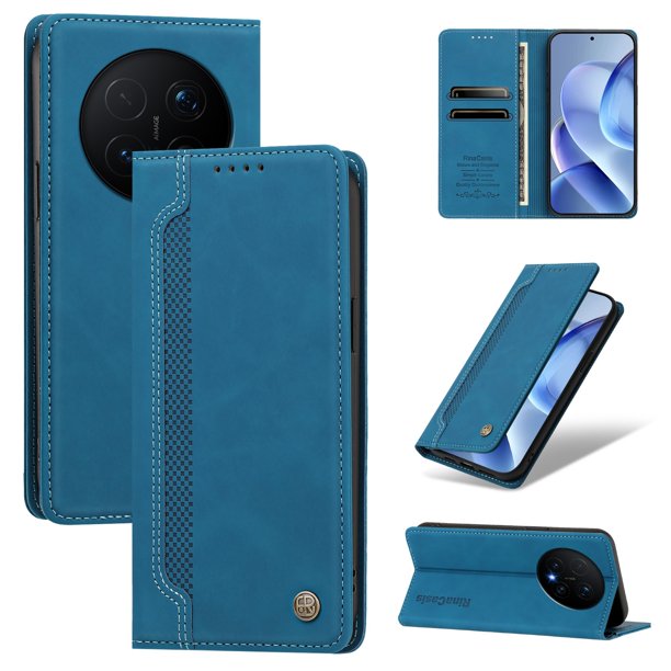 Funda Billetera para Honor Magic8 Pro Imán y Resistente Azul