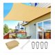 thumbnail image 1 of Toldo Vela 3x3m Beige Exterior Jardín Terraza Impermeable Protección Uv Figoimport, 1 of 3