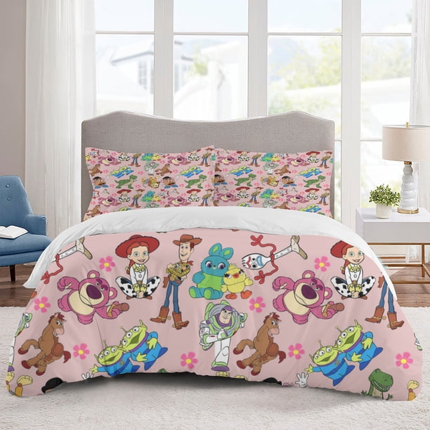 Toy Story Bedding Sets Cartoon Duvet Cover Lightweight 3 Piece Bet Sets for Kids Boys Girls