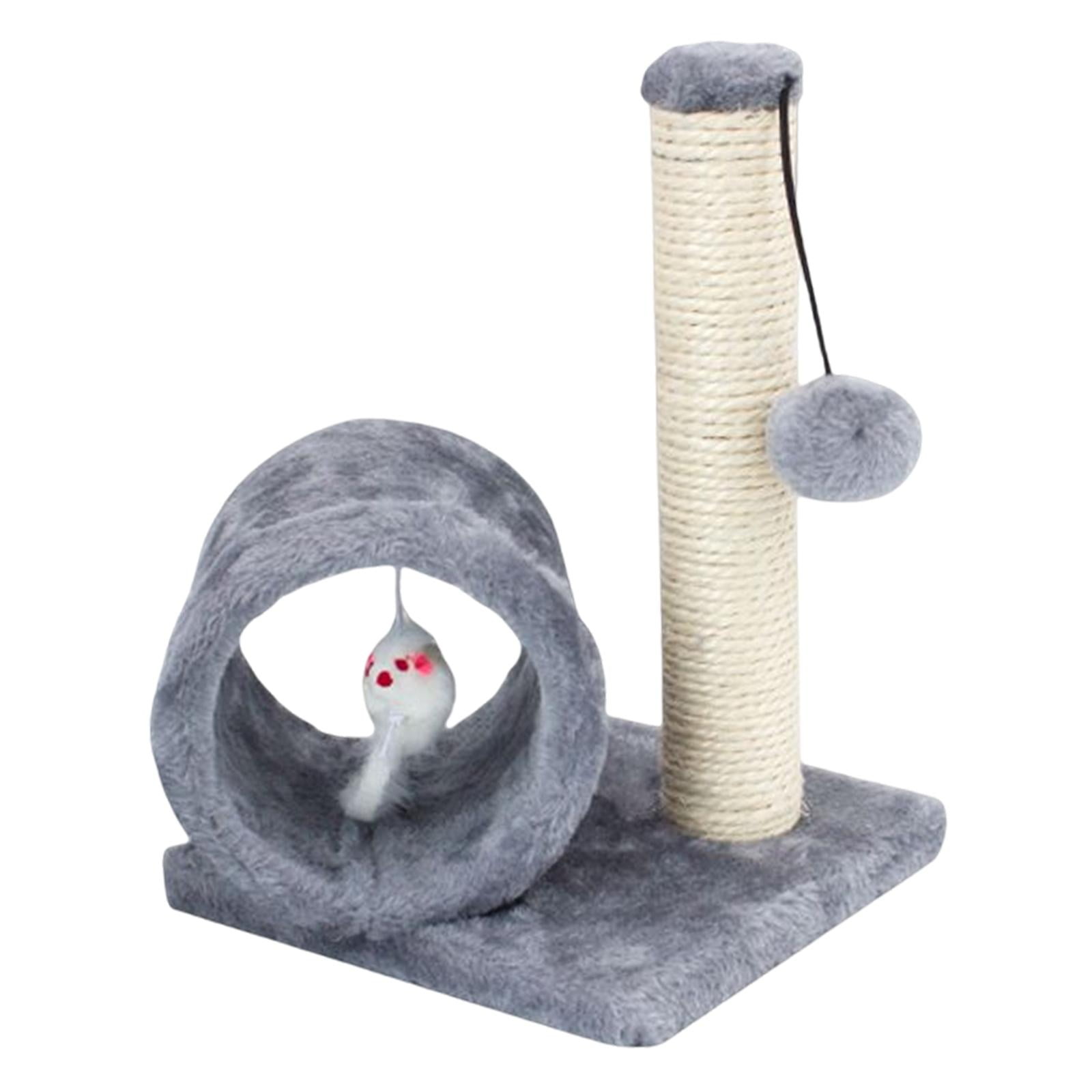 Poste Rascador Interactivo Para Gatos Uucntr Con Bola Y Túneles De Juego Gris