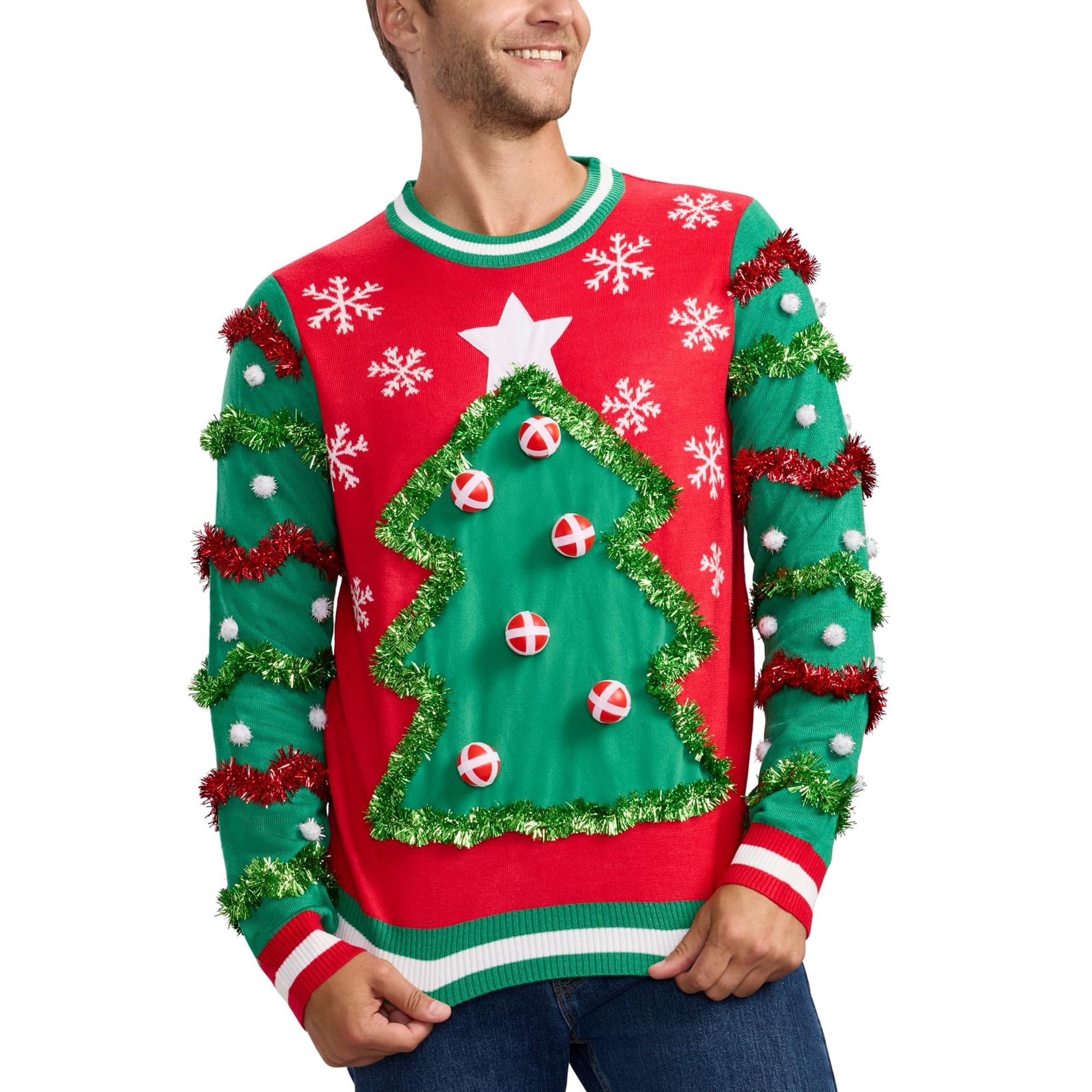 Sudadera Navideña Tipsy Elves Deck The Halls Game Para Hombre, Color Rojo S
