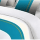 thumbnail image 1 of Pieceras para cama decorativa 60x200 cm + 2 fundas 45x45 diseño 5 color turquesa, 1 of 2