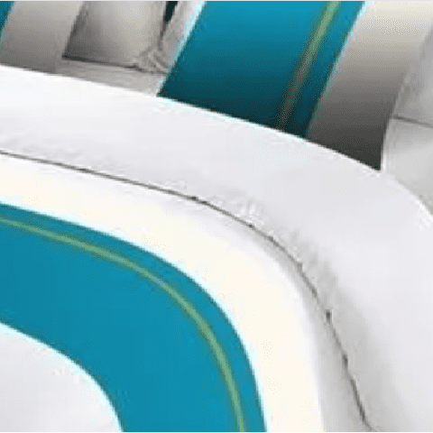 Genérico - Pieceras Para Cama Decorativa 60X200 Cm + 2 Fundas 45X45 Diseño 5 Color Turquesa