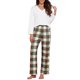 thumbnail image 2 of INSPIRE CHIC Conjunto de Pijamas a Cuadros para la Familia Botón Abajo Conjuntos a Juego de Navidad Ropa de Descanso de Vacaciones Conjunto de Top y Pantalones Mangas Largas S Mujer, 2 of 5