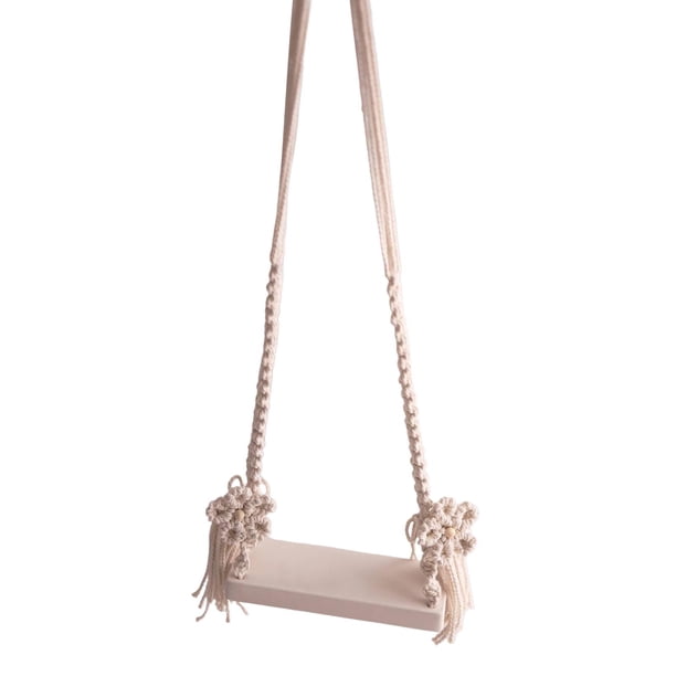 Asientos de columpio multifunción para bebés Accesorios para sesiones de fotos para bebés Accesorios para posar Madera estable Durable para sesión de Blanco