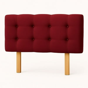 Ethan Desing - Respaldo 2 Plazas Botón Repujado Burdeo