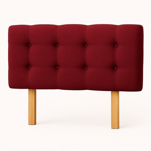 Ethan Desing - Respaldo 2 Plazas Botón Repujado Burdeo