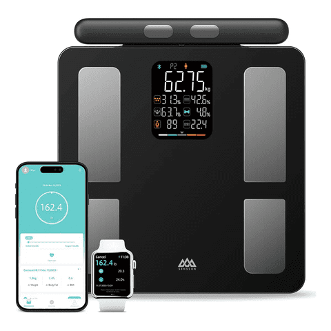 Senssun - Báscula Digital Balanza Inteligente Peso Corporal 8 Sensores