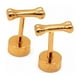thumbnail image 1 of Aro de Hueso de Perrito de Plata 925 enchapados en Oro 18k, 1 of 2
