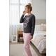 thumbnail image 2 of Pijama Micropolar Mujer Hello Kitty gris oscuro L, 2 of 7