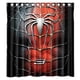 thumbnail image 1 of Cortina de ducha con el logotipo de Spiderman, juego de cortinas de baño con ganchos, tamaño 66 x 72 pulgadas, 1 of 3