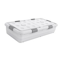 Bothyi - Cesta Organizadora Para Debajo De La Cama, Para Dormitorio, Armario, Apartamento, Altura 16 Cm, Color Blanco