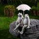thumbnail image 1 of Estatua de jardín Hi-Line Gift Ltd. Pareja de ranas sentadas con paraguas, 1 of 7