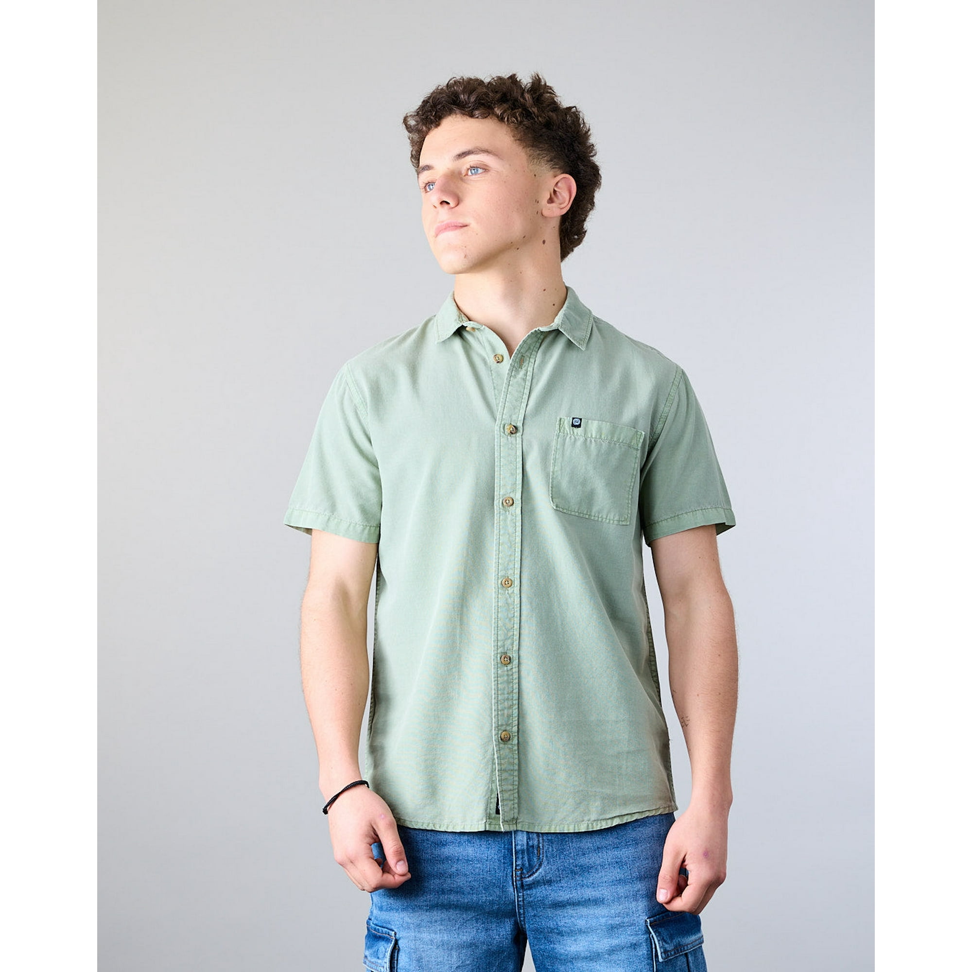 Camisa Manga Corta Hombre Algodón Tencel Xv5381 Polemic