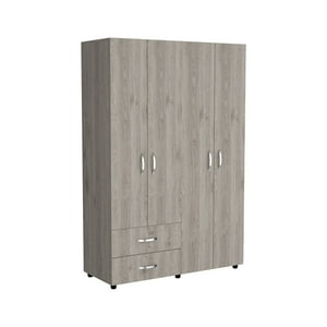 Fmfurniture - Closet 4 Puertas 2 Cajones Fm-019C - Humo