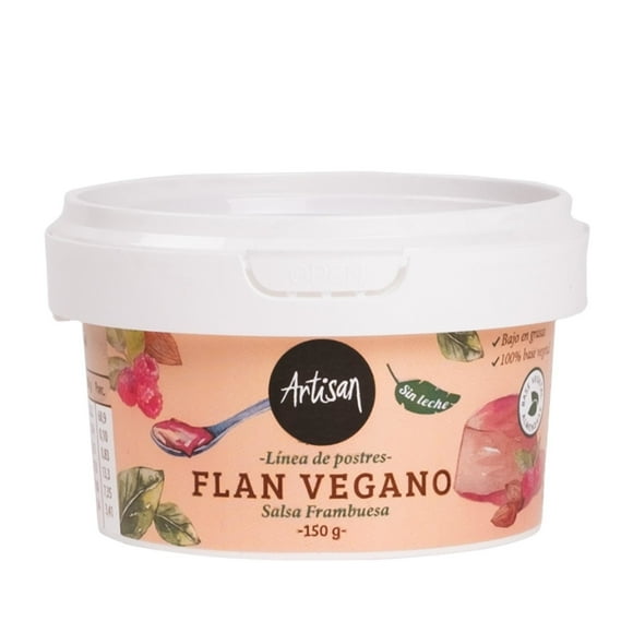 Flan Vegetal Salsa Frambuesa, 150 g