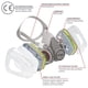 thumbnail image 2 of Mascarilla respiratoria reutilizable AirGearPro M-500 ABEK1-P2, 2 of 5