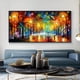 thumbnail image 2 of 1pc HD Prints Landscape Wall Art, Bright, Golden, Modern Abstract Posters, Night Street Lights Lamp View, Large Canvas Painting, Wall Decoration Picture For Home Decor, Ideal Gift, No Frame, 2 of 3