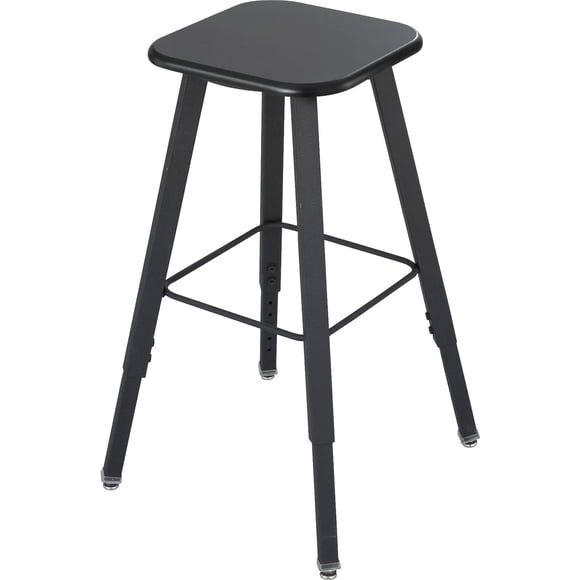 Taburete Safco 1205BL con Altura Ajustable, Marco Negro y Asiento Negro