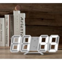 Genérico - Reloj Despertador Digital Led Control Voz Brillo Ajustable