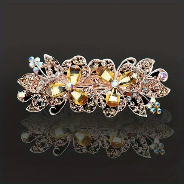 Hair Clip Female Back Head Clip Rhinestone Elegant Head Jewelry Ponytail Clip Hair Accessories