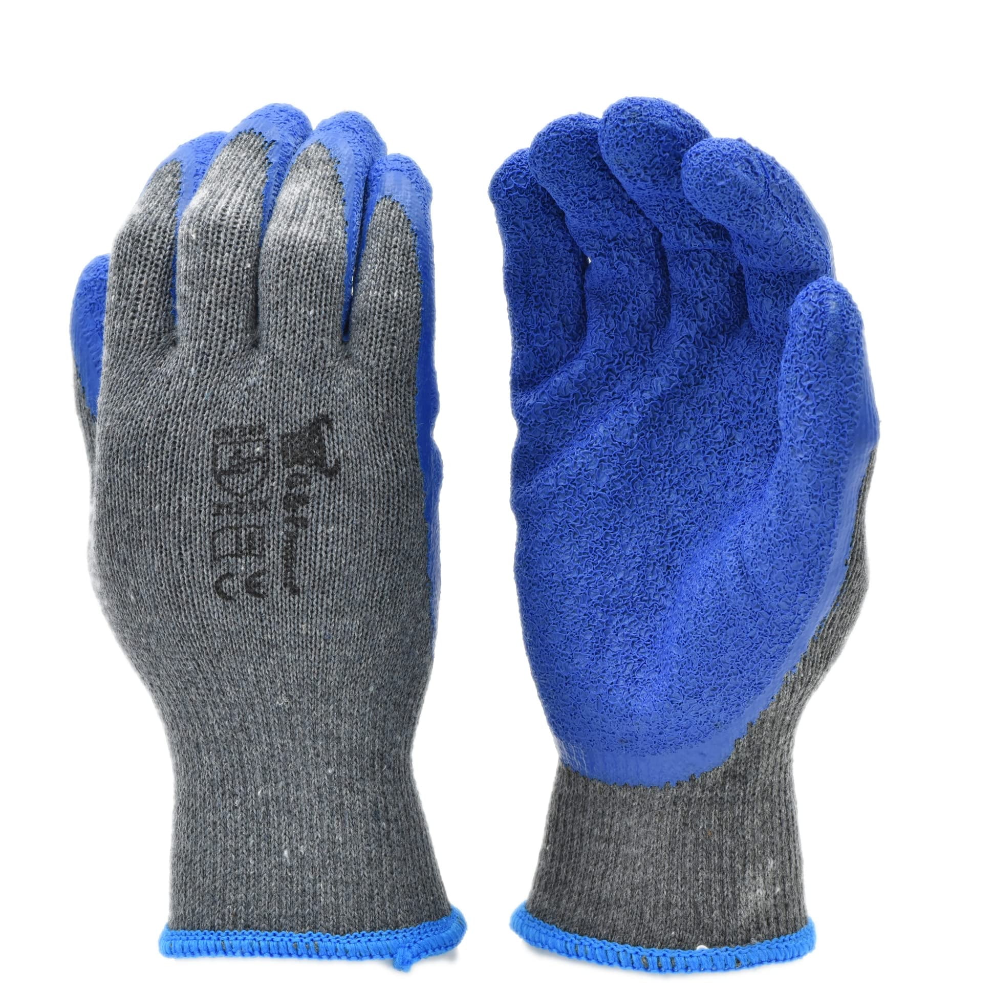 G & F Products - Guantes De Trabajo G&f Products, Caucho Y Látex Con Doble Capa, Azul